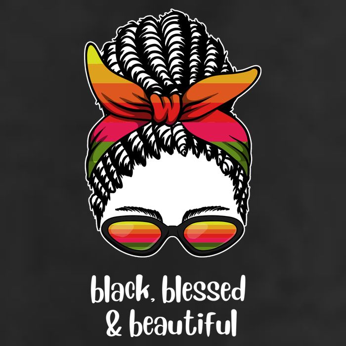 Black Blessed And Beautiful Hair Bun 11oz C Handle Ceramic Mug