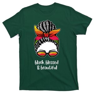 Black Blessed And Beautiful Hair Bun T-Shirt