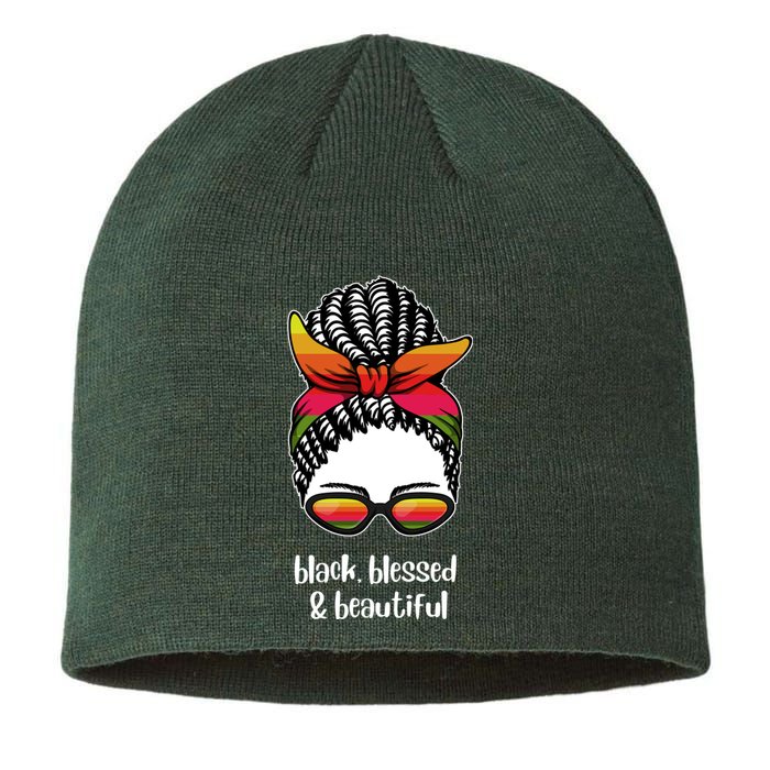 Black Blessed And Beautiful Hair Bun Sustainable Beanie