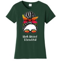 Black Blessed And Beautiful Hair Bun Women's T-Shirt