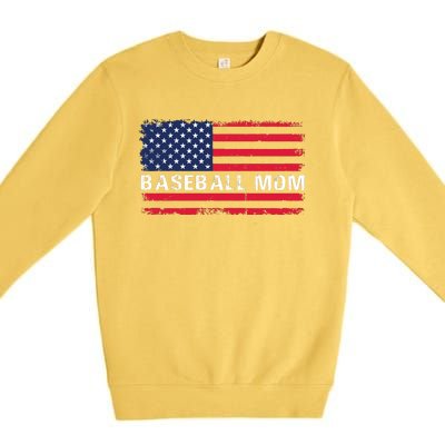 BaseballMomFlagDesign Premium Crewneck Sweatshirt