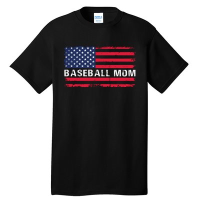 BaseballMomFlagDesign Tall T-Shirt