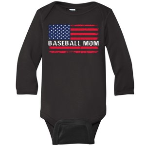 BaseballMomFlagDesign Baby Long Sleeve Bodysuit