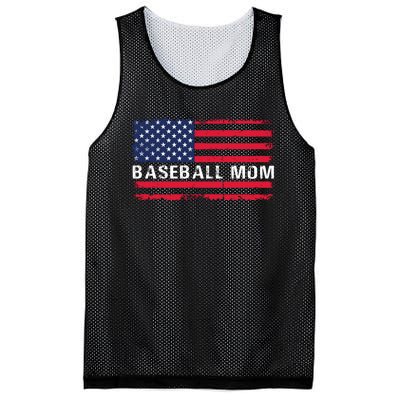 BaseballMomFlagDesign Mesh Reversible Basketball Jersey Tank