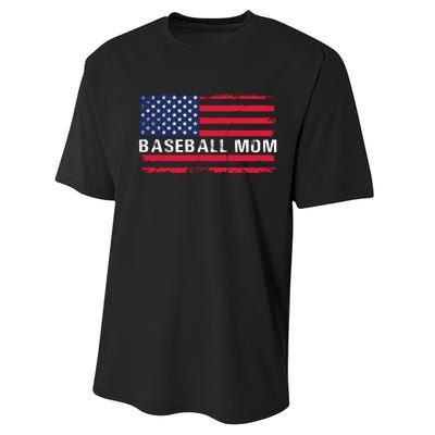 BaseballMomFlagDesign Performance Sprint T-Shirt