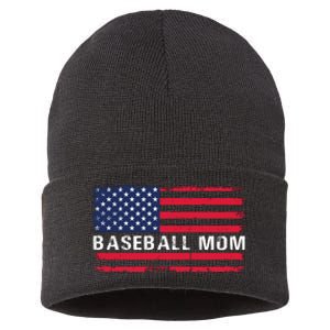 BaseballMomFlagDesign Sustainable Knit Beanie