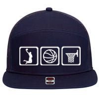 Basketball 7 Panel Mesh Trucker Snapback Hat