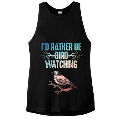 Best Birdwatching Art For Birding Nerd Bird Lovers Ladies PosiCharge Tri-Blend Wicking Tank