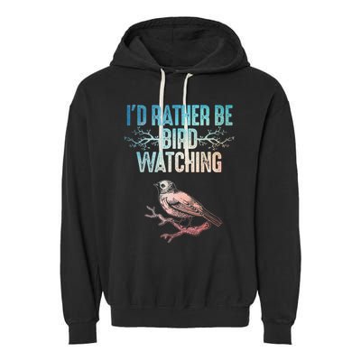Best Birdwatching Art For Birding Nerd Bird Lovers Garment-Dyed Fleece Hoodie