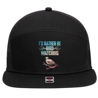Best Birdwatching Art For Birding Nerd Bird Lovers 7 Panel Mesh Trucker Snapback Hat