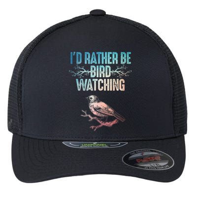 Best Birdwatching Art For Birding Nerd Bird Lovers Flexfit Unipanel Trucker Cap