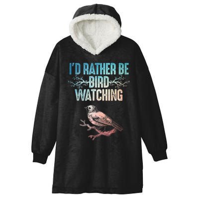 Best Birdwatching Art For Birding Nerd Bird Lovers Hooded Wearable Blanket