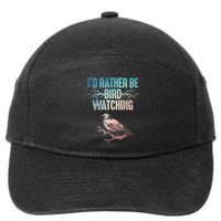 Best Birdwatching Art For Birding Nerd Bird Lovers 7-Panel Snapback Hat