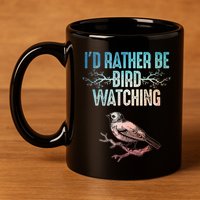 Best Birdwatching Art For Birding Nerd Bird Lovers 11oz C Handle Ceramic Mug