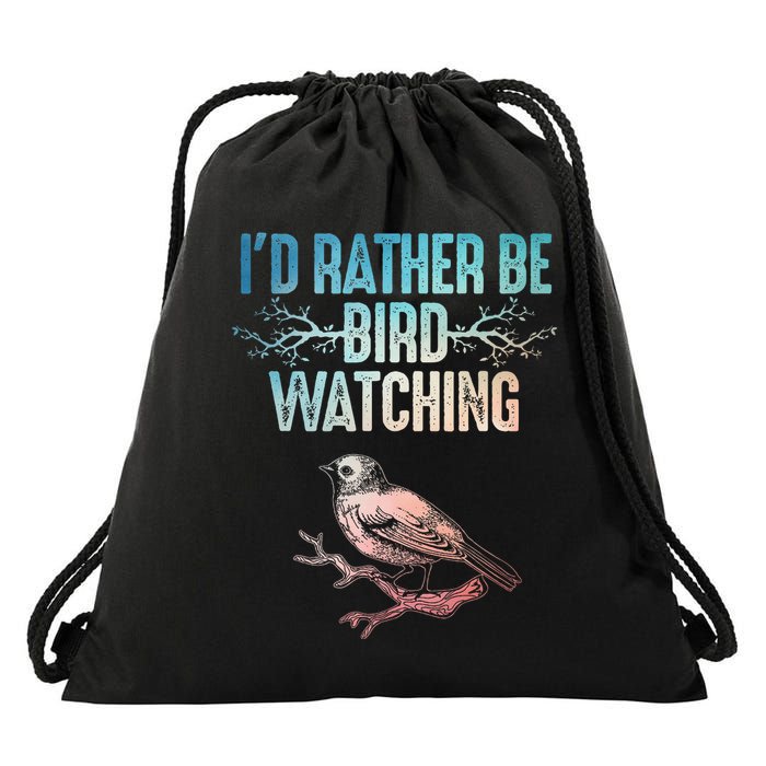 Best Birdwatching Art For Birding Nerd Bird Lovers Drawstring Bag