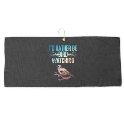 Best Birdwatching Art For Birding Nerd Bird Lovers Large Microfiber Waffle Golf Towel