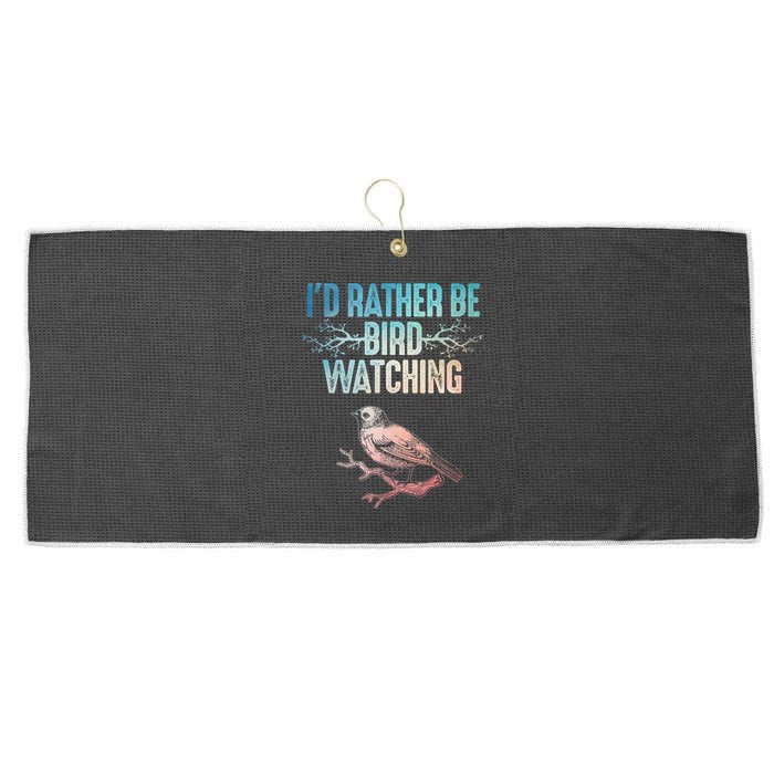 Best Birdwatching Art For Birding Nerd Bird Lovers Large Microfiber Waffle Golf Towel