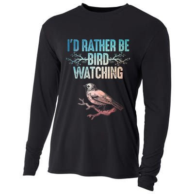 Best Birdwatching Art For Birding Nerd Bird Lovers Cooling Performance Long Sleeve Crew