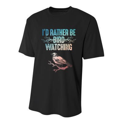 Best Birdwatching Art For Birding Nerd Bird Lovers Youth Performance Sprint T-Shirt