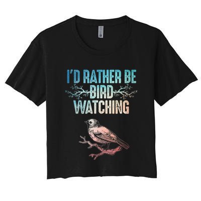 Best Birdwatching Art For Birding Nerd Bird Lovers Crop Top
