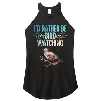 Best Birdwatching Art For Birding Nerd Bird Lovers Women's Perfect Tri Rocker Tank
