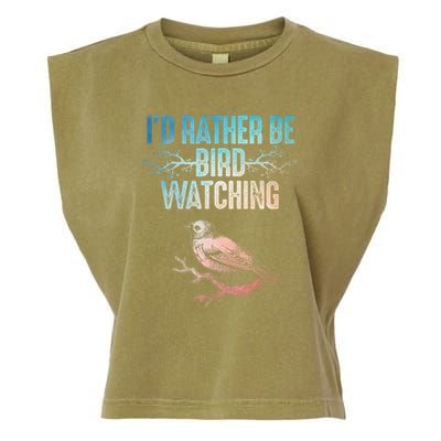Best Birdwatching Art For Birding Nerd Bird Lovers Garment-Dyed Women's Muscle Tee