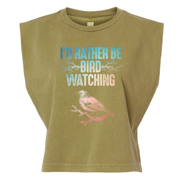 Best Birdwatching Art For Birding Nerd Bird Lovers Garment-Dyed Women's Muscle Tee