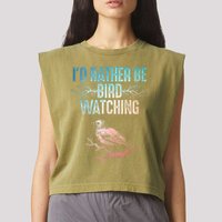 Best Birdwatching Art For Birding Nerd Bird Lovers Garment-Dyed Women's Muscle Tee