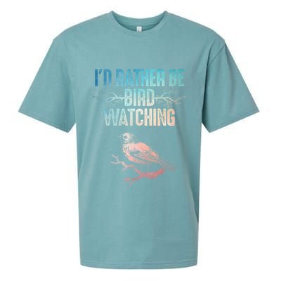 Best Birdwatching Art For Birding Nerd Bird Lovers Sueded Cloud Jersey T-Shirt