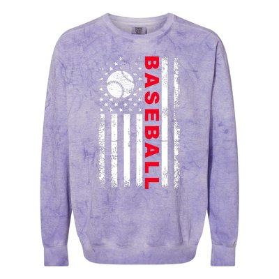 BaseballUSAFlagDesign Colorblast Crewneck Sweatshirt