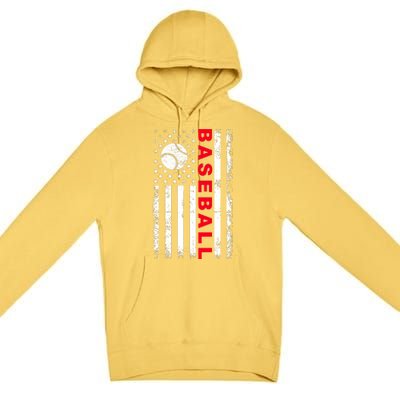 BaseballUSAFlagDesign Premium Pullover Hoodie