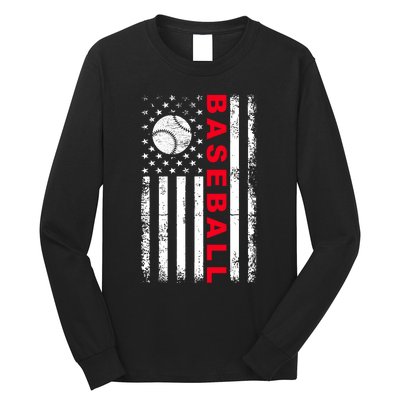 BaseballUSAFlagDesign Long Sleeve Shirt