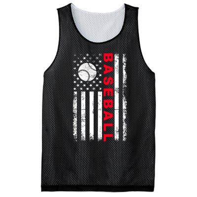 BaseballUSAFlagDesign Mesh Reversible Basketball Jersey Tank