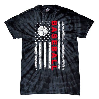 BaseballUSAFlagDesign Tie-Dye T-Shirt