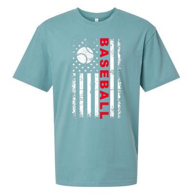 BaseballUSAFlagDesign Sueded Cloud Jersey T-Shirt