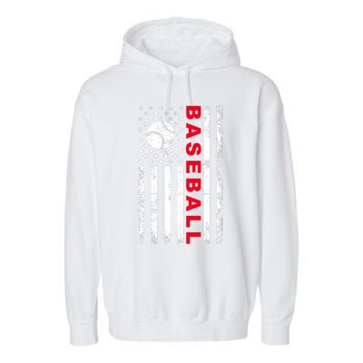 BaseballUSAFlagDesign Garment-Dyed Fleece Hoodie