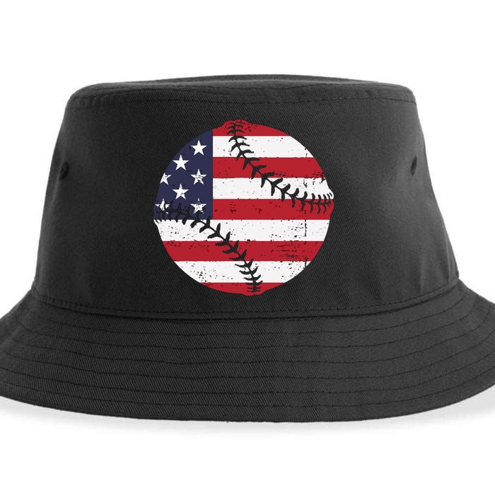 BaseballVintageFlagDesign Sustainable Bucket Hat