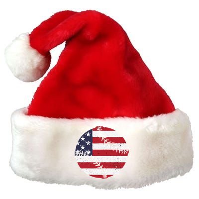 BaseballVintageFlagDesign Premium Christmas Santa Hat