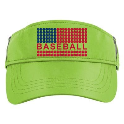 BaseballWithAmericanFlagDesign Adult Drive Performance Visor