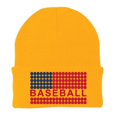 BaseballWithAmericanFlagDesign Knit Cap Winter Beanie