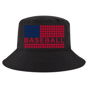 BaseballWithAmericanFlagDesign Cool Comfort Performance Bucket Hat