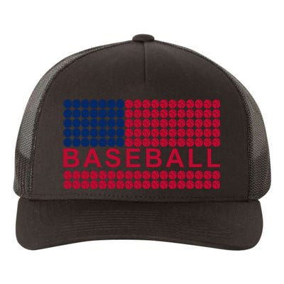 BaseballWithAmericanFlagDesign Yupoong Adult 5-Panel Trucker Hat