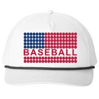 BaseballWithAmericanFlagDesign Snapback Five-Panel Rope Hat