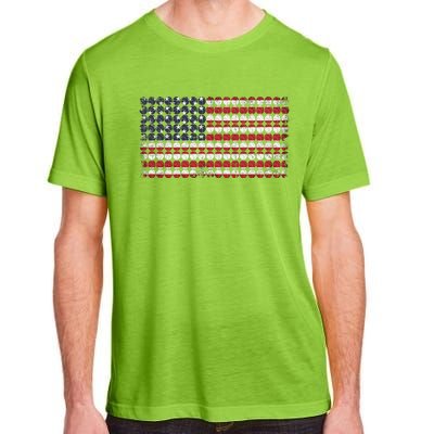 Baseball With USA Flag Design Adult ChromaSoft Performance T-Shirt