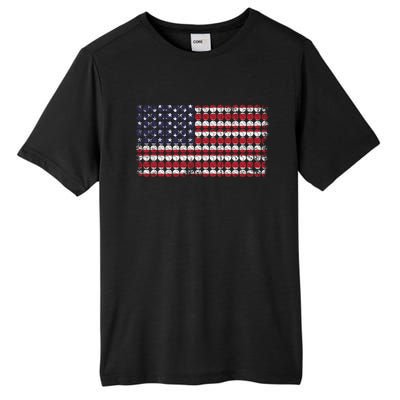 Baseball With USA Flag Design Tall Fusion ChromaSoft Performance T-Shirt