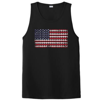 Baseball With USA Flag Design PosiCharge Competitor Tank