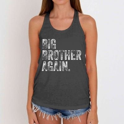 Big Brother Again Bro Promoted To Big Bro Women's Knotted Racerback Tank