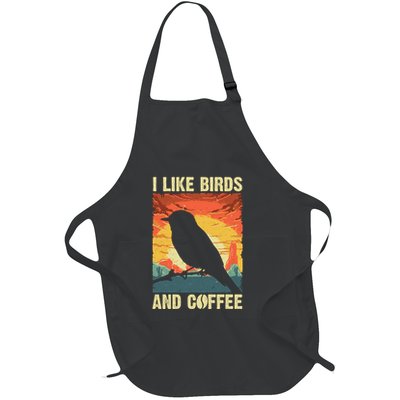 Best Bird Art For Birding Nerd Birder Bird Watcher Full-Length Apron With Pockets