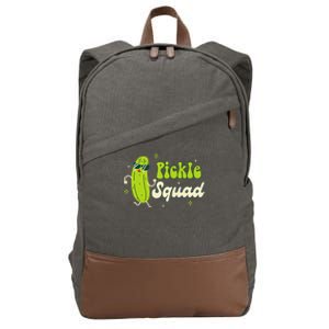 Bridesmaid Bride Babe Pickle Lover Bachelorette Pickle Squad Cotton Canvas Backpack