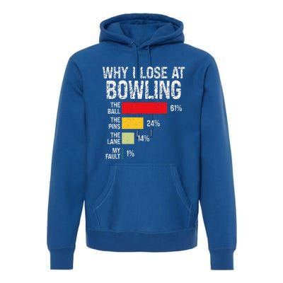 Bowling Bowler Bowling Player Lover Team Pun Premium Hoodie